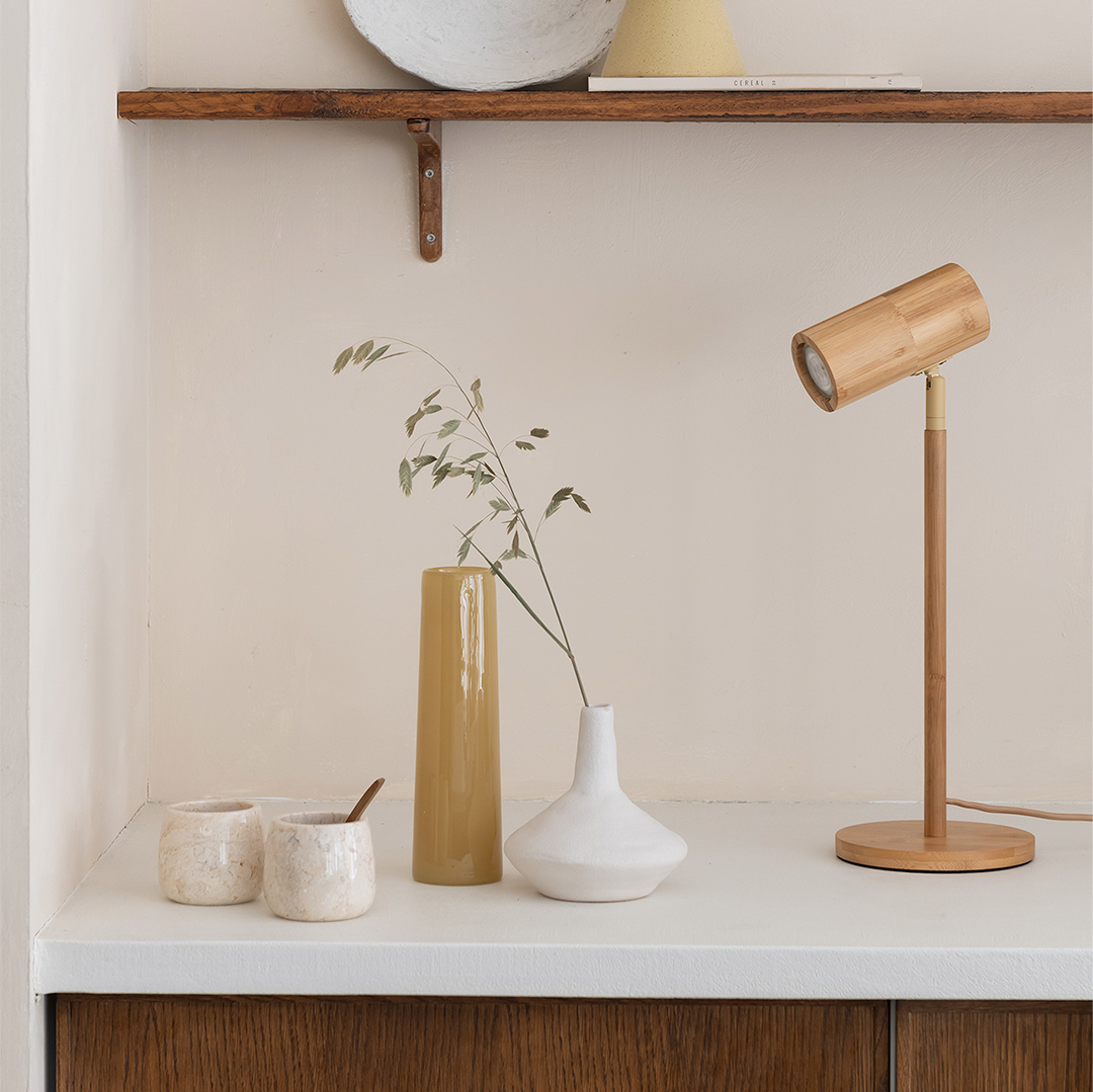 Tafellamp Java bamboe naturel thumbnail image