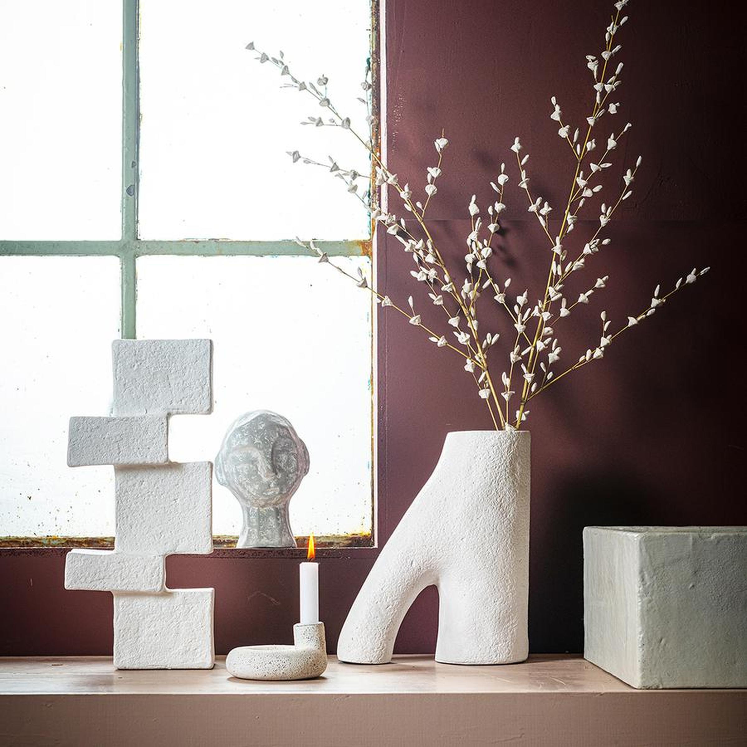 Ecomix Vase Twig L Egg White thumbnail hover image