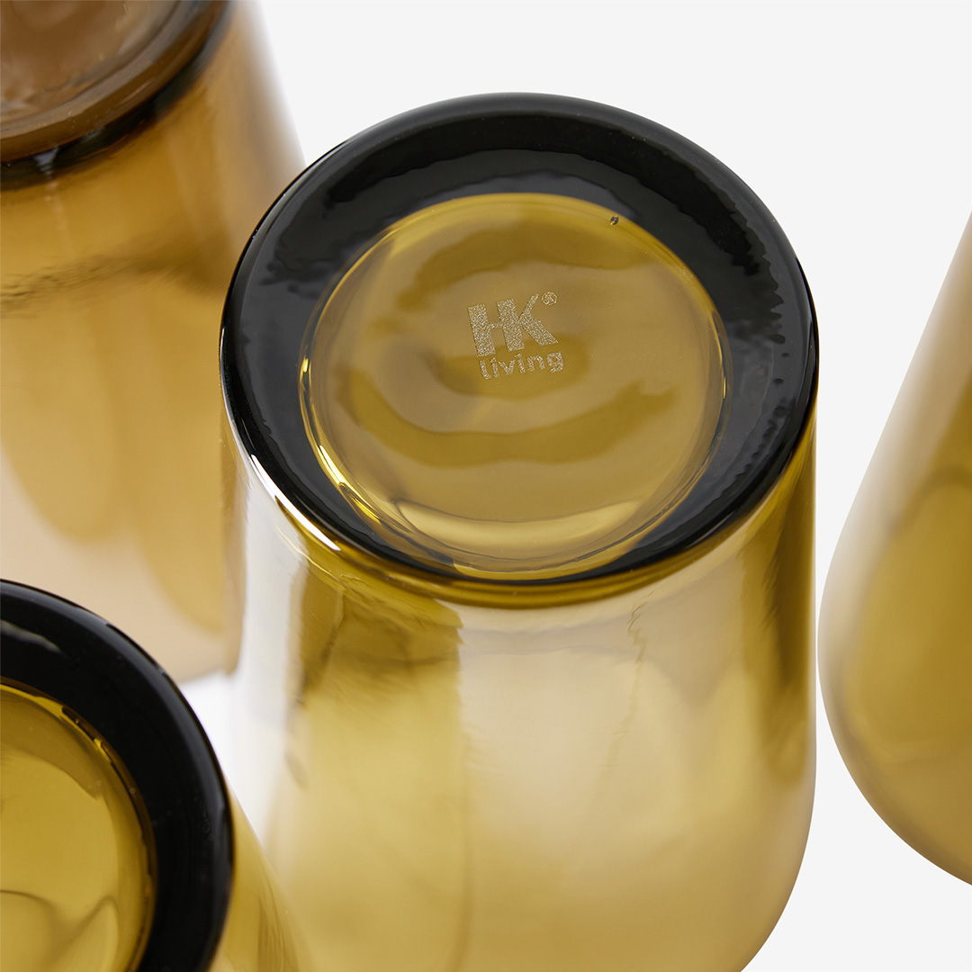 Tea Glass Mud Brown HKliving thumbnail hover image