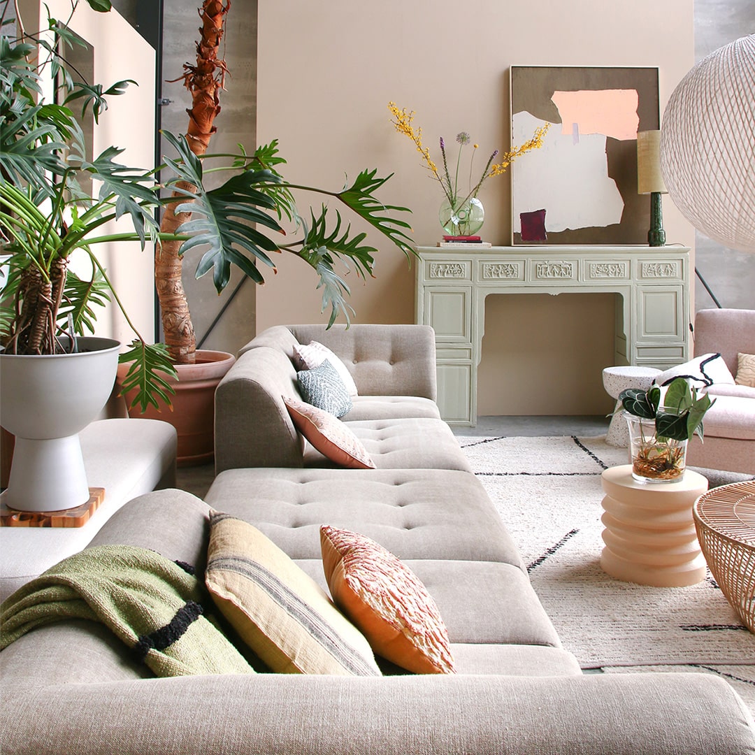 Bijzettafeltje Stoneware Cream thumbnail hover image