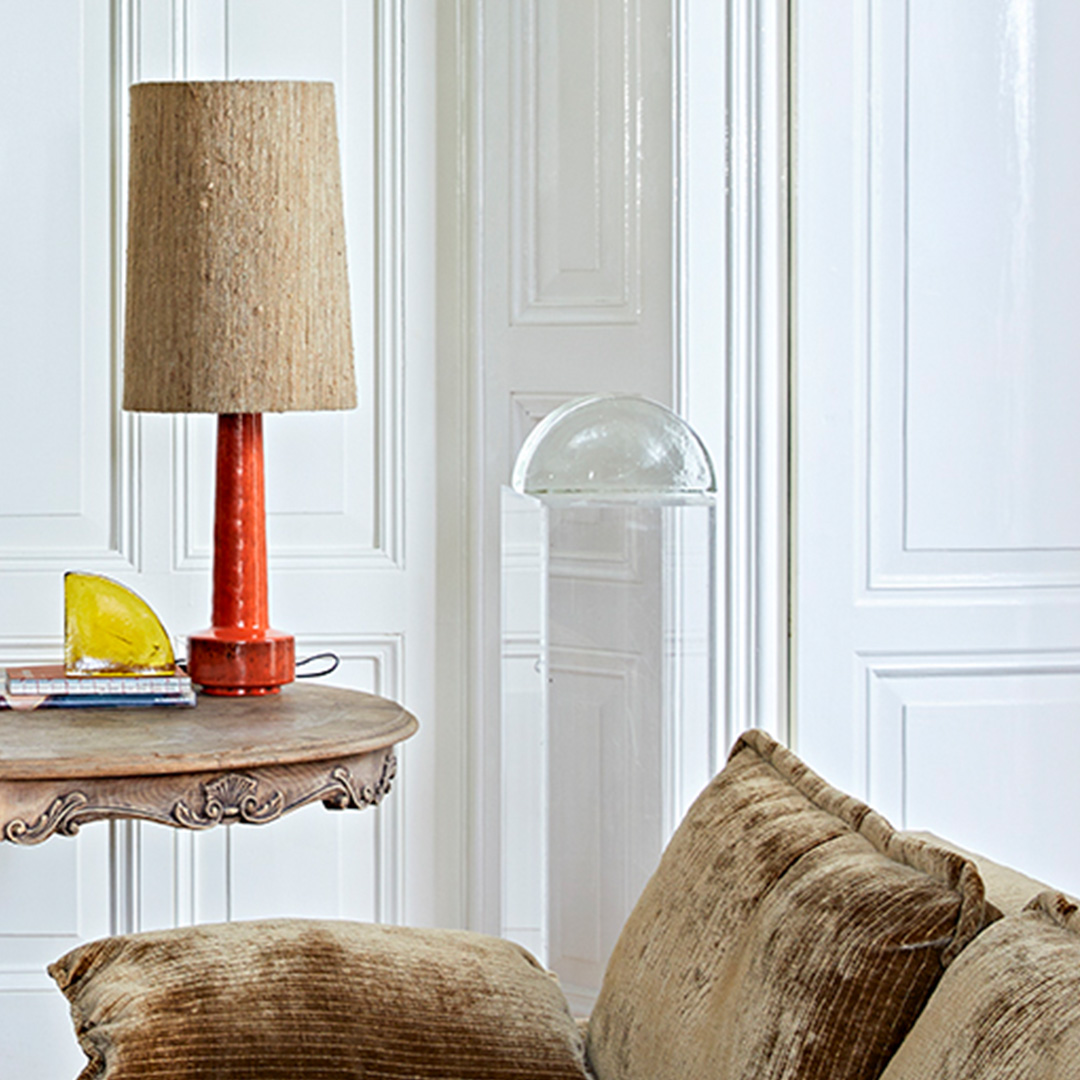 Lampenkap Cone Silk Brown 32cm thumbnail hover image