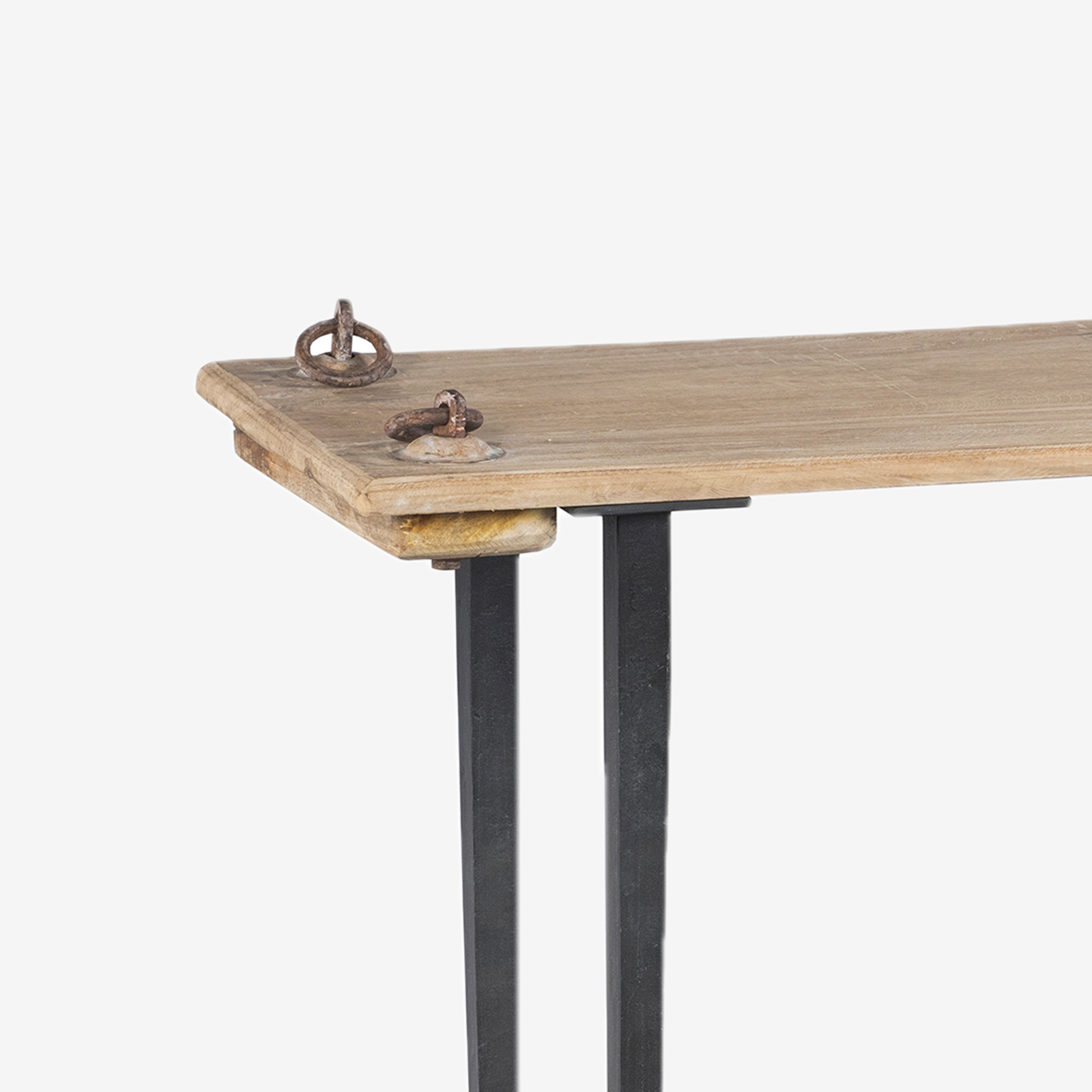 Unieke wandtafel met metalen poten thumbnail hover image