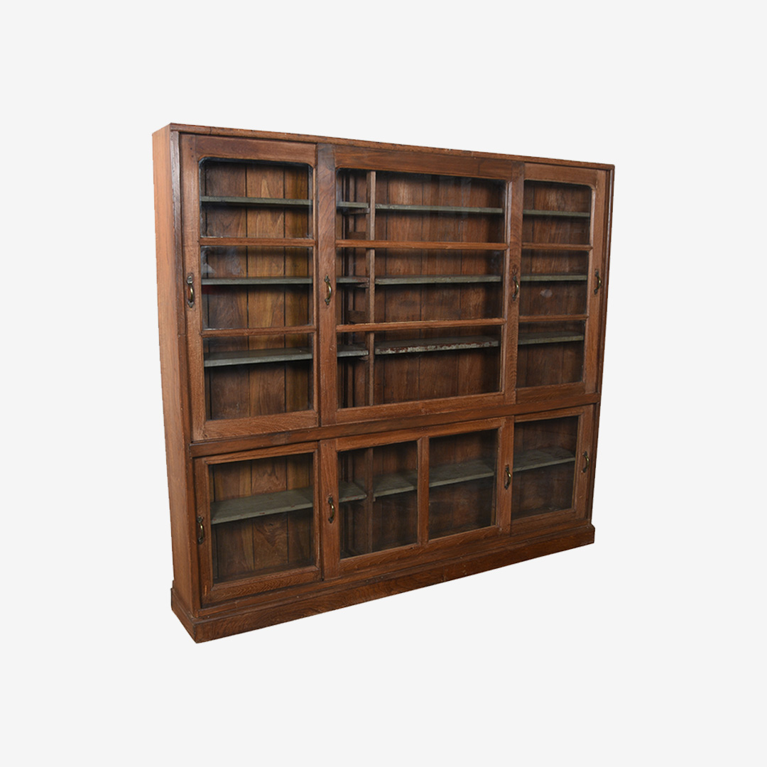 Oude unieke winkelkast teak thumbnail hover image