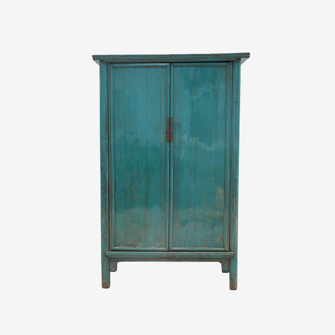 Oude bruidskast hoogglans blauw thumbnail image