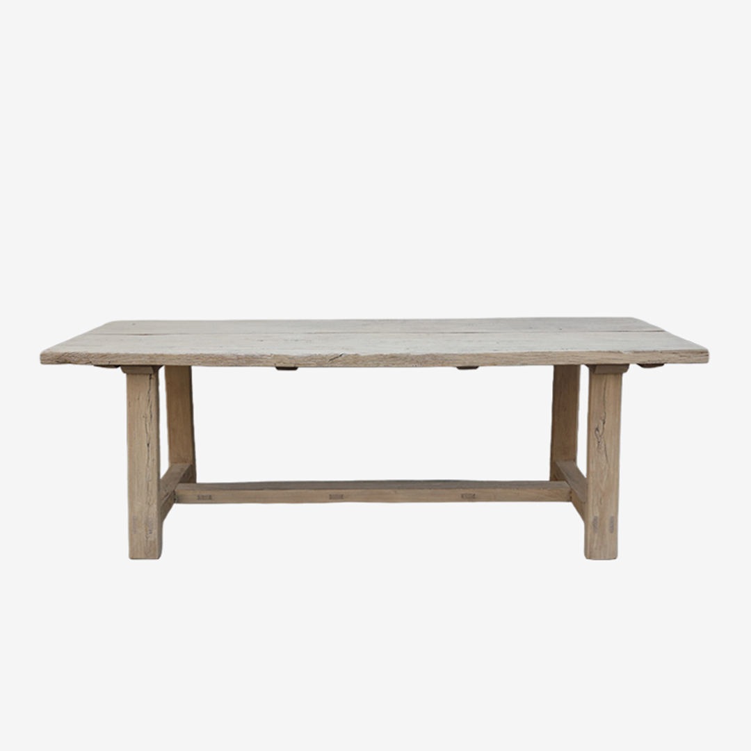 Eettafel oud Elmwood 225 cm. thumbnail hover image
